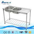 DS 15050 Double Bowl With Drainboard - Fregadero de cocina en acero inoxidable 304 en oferta